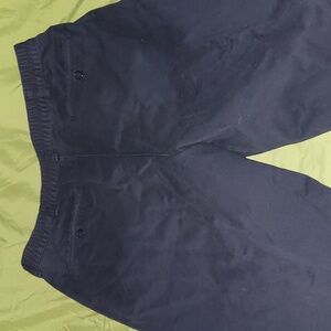 L.L. Bean Navy Flannel Lined Comfort Waist Pleated Chinos Size 36x32 Vintage 90s